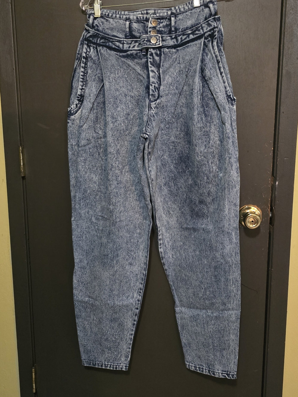 Vintage Outback Red Acid Wash High Rise Pleated Western Mom Jeans Women's 10